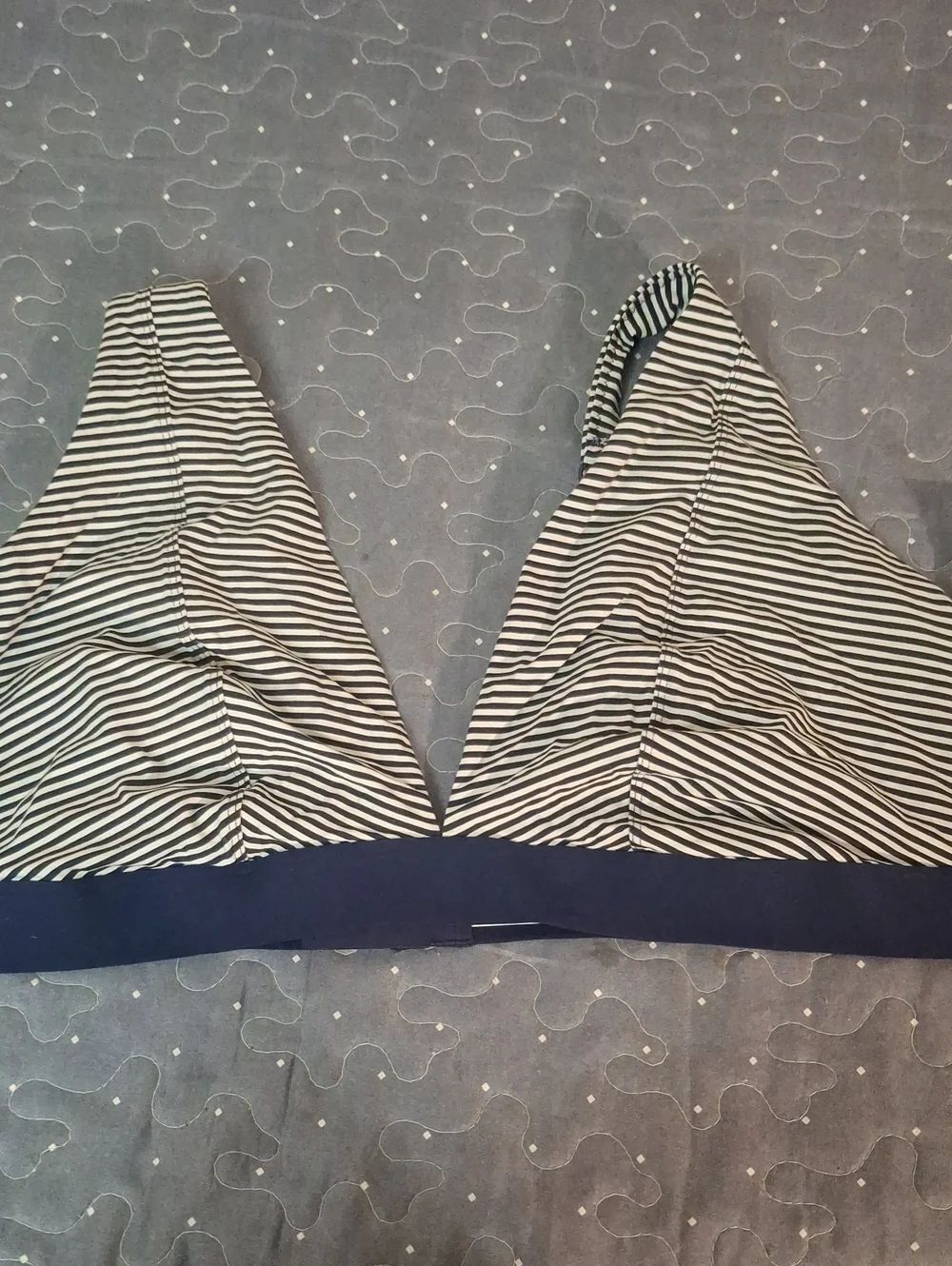 Old Navy Striped Triangle Bra in Navy and White Size 2X NWT